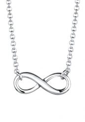 Elli Damski symbol nieskończoności Infinity wykonany ze srebra próby 925 Sterling Silver Naszyjniki 1 ct. Szare naszyjniki Elli, z materiału, srebrne. Za 248.99 zł.