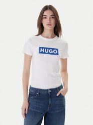 HUGO T-Shirt Classic 50510772 Biały Slim Fit. Białe t-shirty Hugo, xl, bez wzorów, z bawełny, bez kołnierzyka, bez ramiączek. Za 129.99 zł.