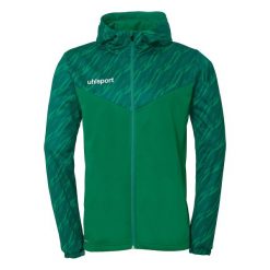 Kurtka z kapturem Uhlsport Progressive 28. Czarne kurtki Uhlsport, l, bez wzorów, z materiału, wakacyjne, z kapturem. Za 279.40 zł.