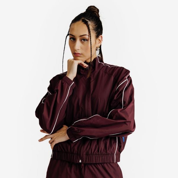 Bluza dresowa damska Heritage. Czarne bluzy z kapturem Decathlon, m, bez wzorów, z dresówki, bez kaptura. Za 129.99 zł.
