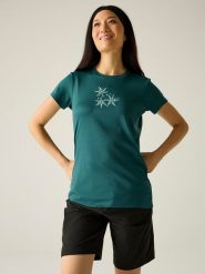 Regatta Koszulka funkcyjna "Fingal" w kolorze morskim rozmiar: 34. Zielone t-shirty sportowe Regatta, bez wzorów, z materiału, bez ramiączek, outdoorowe. Za 52.79 zł.