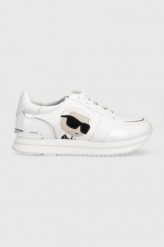 Karl Lagerfeld sneakersy skórzane KL61930N VELOCITA II kolor biały. Białe buty sportowe lifestyle KARL LAGERFELD, bez wzorów, z gumy, sportowe, z okrągłym noskiem, bez zapięcia. Za 1,009.90 zł.