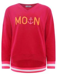 Zwillingsherz Bluza "MoinZH" w kolorze różowym rozmiar: S. Różowe bluzy Zwillingsherz, s, bez wzorów, bez ramiączek, bez kaptura. Za 148.61 zł.