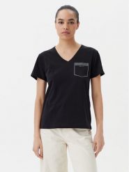 Liu Jo Sport T-Shirt TA5172 JS923 Czarny Regular Fit. Czarne t-shirty sportowe Liu Jo Sport, m, bez wzorów, z bawełny, bez ramiączek. Za 179.99 zł.
