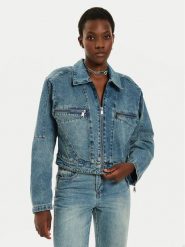 Gestuz Kurtka jeansowa Katha 10909478 Niebieski Straight Fit. Niebieskie kurtki Gestuz, bez wzorów, z bawełny, bez kaptura. Za 449.99 zł.