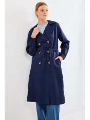 Bigdart Trencz w kolorze granatowym rozmiar: 36. Niebieskie płaszcze Bigdart, bez wzorów, z tkaniny, bez kaptura. Za 100.99 zł.