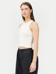 4F Top 4FWSS24TSLEF066 Écru Slim Fit. Topy 4f, xs, bez wzorów, z bawełny, bez kołnierzyka, bez ramiączek. Za 39.99 zł.