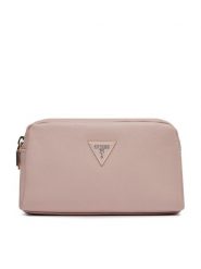Guess Kosmetyczka Double Zip PW1576 P3373 Różowy. Czerwone torebki klasyczne Guess, z aplikacjami, ze skóry, bez dodatków. Za 169.99 zł.