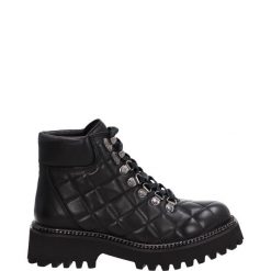 SKÓRZANE BOTKI 05574 LEAT BLACK. Czarne botki Venezia, bez wzorów, ze skóry, bez obcasa, bez zapięcia. Za 249.00 zł.