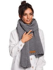 Be Wear Szalik w kolorze szarym - (D)168 x (S)32 cm rozmiar: onesize. Szare szaliki i kominy Be Wear, z aplikacjami, z materiału. Za 100.99 zł.