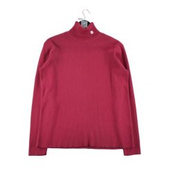 Second life - Sweter damski z golfem czerwony - Jak nowy. Czerwone swetry Ralph Lauren, s, bez wzorów, z materiału, sportowe, bez ramiączek. Za 127.76 zł.