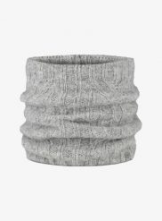 Komin na szyję Buff Nerla - grey. Szare szaliki i kominy Buff, na zimę, bez wzorów, z dzianiny. Za 191.80 zł.
