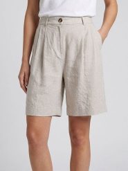 MOSS COPENHAGEN Bermudy "Viana" w kolorze beżowym rozmiar: S. Brązowe szorty Moss Copenhagen, bez wzorów. Za 144.95 zł.