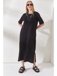 Olalook Sukienka w kolorze czarnym rozmiar: L/XL. Czarne sukienki Olalook, l, bez wzorów, z bawełny, bez kołnierzyka, bez ramiączek, maxi. Za 83.62 zł.