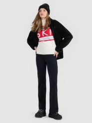 4F Legginsy z rozszerzanymi nogawkami damskie - czarne XL. Czarne legginsy 4f, bez wzorów, z dzianiny, eleganckie. Za 149.99 zł.