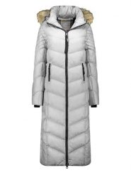 Geographical Norway Płaszcz zimowy "Capucine" w kolorze jasnoszarym rozmiar: L. Szare płaszcze Geographical Norway, na zimę, l, bez wzorów, z puchu, bez kaptura. Za 265.40 zł.