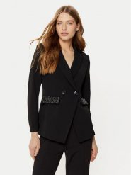 Rinascimento Marynarka CFC0121904003 Czarny Regular Fit. Czarne marynarki i żakiety Rinascimento, m, bez wzorów, z syntetyku, bez ramiączek. Za 499.99 zł.
