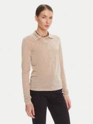 Patrizia Pepe Sweter 8K0320 K128 Beżowy Regular Fit. Brązowe swetry Patrizia Pepe, bez wzorów, z syntetyku, bez ramiączek. Za 599.99 zł.