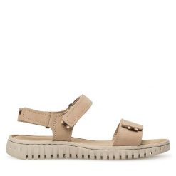 Sandały Go Soft. Brązowe sandały GO SOFT, bez wzorów, bez obcasa, na płaskiej podeszwie, bez zapięcia. Za 119.99 zł.