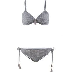 Bikini na fiszbinach (2 części) bonprix czarno-biały. Bikini marki 4f. Za 49.99 zł.