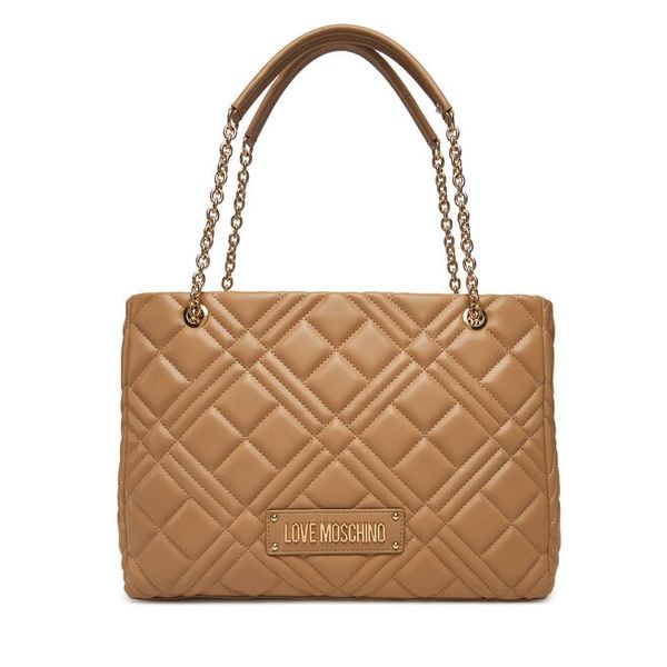 Torebka LOVE MOSCHINO. Brązowe torebki klasyczne Love Moschino, bez wzorów, klasyczne, bez dodatków. Za 709.99 zł.