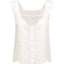 Top LOVESHACKFANCY BRECCAN TANK. Białe topy LoveShackFancy, m, w ażurowe wzory, z koronki, boho, bez kołnierzyka, bez ramiączek. Za 1,670.00 zł.