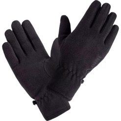 Rękawice polarowe uniseks Elbrus Naura. Czarne rękawiczki ELBRUS, bez wzorów, z polaru, sportowe. Za 67.21 zł.