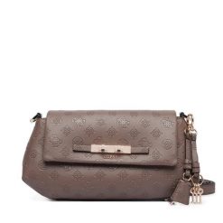 Torebka Guess. Brązowe listonoszki Guess, z aplikacjami, bez dodatków. Za 584.99 zł.