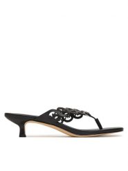 MICHAEL Michael Kors Japonki Janie Mid Thong 40S6JNMS1L Czarny. Czarne japonki MICHAEL Michael Kors, bez wzorów, ze skóry. Za 569.99 zł.