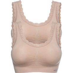 Biustonosz bezszwowy bustier Feel comfort (2 szt.). Czarne biustonosze bonprix, bez wzorów, z koronki. Za 84.99 zł.