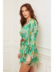 Plus Size Company Sukienka w kolorze zielonym rozmiar: 46. Zielone sukienki Plus Size Company, plus size, bez wzorów, klasyczne, bez kołnierzyka, plus size, bez ramiączek, mini. Za 109.78 zł.