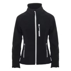 Kurtka Damska Antartida Soft Shell. Czarne kurtki ROLY, xl, bez wzorów, sportowe, bez kaptura. Za 154.99 zł.