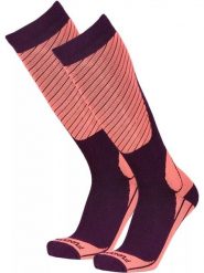 Skarpety narciarskie damskie Fundango Ski Socks. Czerwone skarpetki FUNDANGO, bez wzorów, z materiału. Za 79.90 zł.
