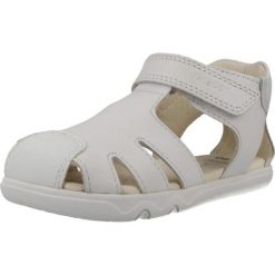 Sandały GEOX B SANDAL STEPPIEUP Biały. Białe sandały Geox, bez wzorów, ze skóry, sportowe, bez obcasa, bez zapięcia. Za 207.99 zł.