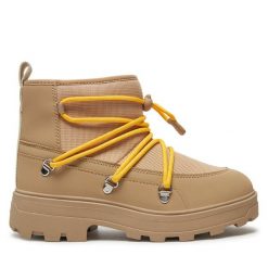 Botki Tretorn. Brązowe botki Tretorn, bez wzorów, bez obcasa, na płaskiej podeszwie, bez zapięcia. Za 389.99 zł.