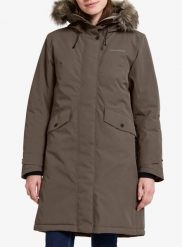 Parka zimowa damska Didriksons Erika Parka 3. Brązowe płaszcze Didriksons, na zimę, m, bez wzorów, z syntetyku, eleganckie, bez kaptura. Za 891.00 zł.