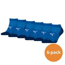 Skarpety Puma Sport Sneaker Amortyzowane, 6 szt. Niebieskie. Niebieskie skarpetki Puma, bez wzorów, z elastanu, na jogę i pilates. Za 162.99 zł.