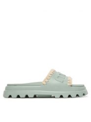 Mou Klapki MU.SW661000N Zielony. Zielone klapki Mou, bez wzorów, z syntetyku, bez obcasa, bez zapięcia. Za 499.99 zł.