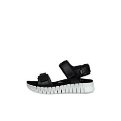 Sandały damskie Ecco Gruuv Sol. Brązowe sandały ECCO, bez wzorów, z materiału, eleganckie, bez obcasa, bez zapięcia. Za 482.00 zł.