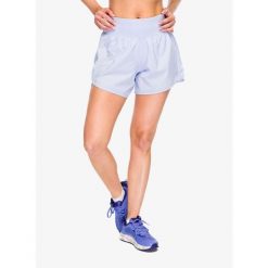 Spodenki do biegania damskie Under Armour Fly By Elite 5in Shorts. Fioletowe szorty Under Armour, bez wzorów, sportowe. Za 119.99 zł.