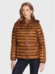 Tommy Hilfiger Kurtka puchowa Feminne WW0WW37264 Brązowy Regular Fit. Brązowe kurtki Tommy Hilfiger, l, bez wzorów, z puchu, bez kaptura. Za 539.99 zł.