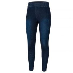 Legginsy jeździeckie damskie Start ChelseaDenim jeansowe, z pełnym lejem. Niebieskie legginsy START, bez wzorów, z jeansu. Za 233.99 zł.