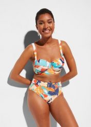 Bikini na fiszbinach z figami bikini z wysokim stanem (komplet 2-cz.). Białe bikini bonprix, bez wzorów. Za 159.99 zł.