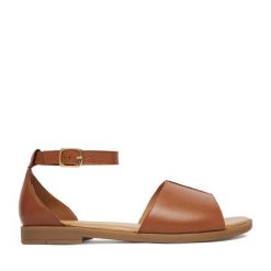 Sandały Lasocki. Brązowe sandały Lasocki, bez wzorów, bez obcasa, na płaskiej podeszwie, bez zapięcia. Za 159.99 zł.