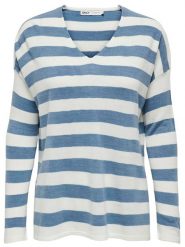 ONLY Sweter w kolorze kremowo-zielonym rozmiar: L. Brązowe swetry ONLY, l, bez wzorów, bez ramiączek. Za 74.81 zł.