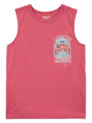 OshKosh Top w kolorze koralowym rozmiar: 110. Czerwone topy OshKosh, bez wzorów, z bawełny, bez kołnierzyka, bez ramiączek. Za 41.95 zł.