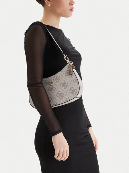 Guess Torebka 180227 Beżowy. Brązowe torebki klasyczne Guess, z aplikacjami, ze skóry, bez dodatków. Za 384.99 zł.