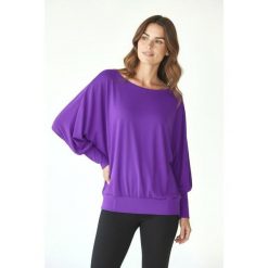 Bluzka do tańca i fitness damska Latina violet 2skin. Fioletowe bluzki 2SkIN, bez wzorów, sportowe, bez kołnierzyka, bez ramiączek. Za 139.00 zł.
