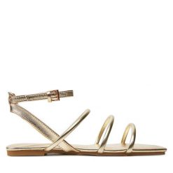 Sandały ONLY Shoes. Żółte sandały ONLY SHOES, bez wzorów, bez obcasa, na płaskiej podeszwie, bez zapięcia. Za 129.99 zł.