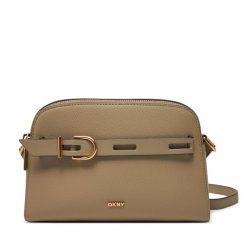 Torebka DKNY. Brązowe listonoszki DKNY, bez wzorów, bez dodatków. Za 539.99 zł.